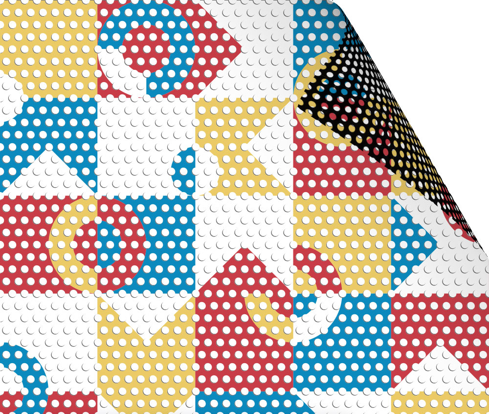 Perforált ablakfólia